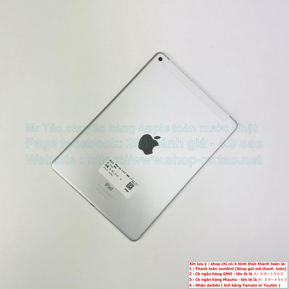 iPad Air 2  bản Wifi+Sim màu Silver  32Gb hình thức 99% mã sp 36928.