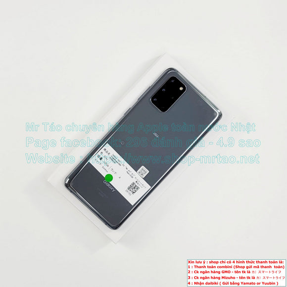 Galaxy S20 Plus 5G màu Gray 128Gb Quốc tế( trừ Au)Snapdragon865 Ram12GB 4500mAh, hình thức 99% mã sp 26153.