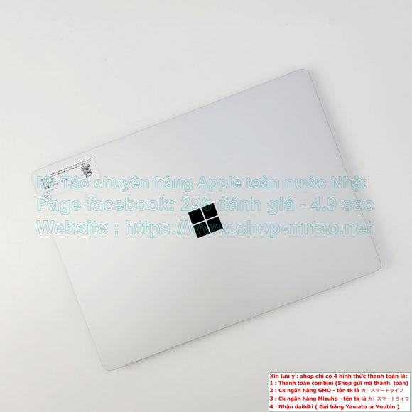 Surface Laptop 2 1769 màu Silver 13.5inch, Core i5 8350U Ram 8GB, cảm ứng màn hình, hình thức 99% mã sp 91557.SALE
