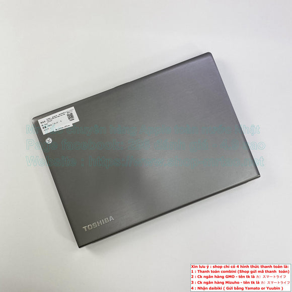 Toshiba Dynabook R63/PS36E màu Gray Core i5 5200U Ram 4GB Cảm ứng màn hình , hình thức 99% mã sp 7699H.
