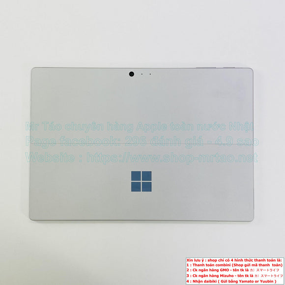 Surface Pro 5  màu Silver 12.3inch  Core i5 7300U Ram 8GB , hình thức 98-99% mã sp 83753.